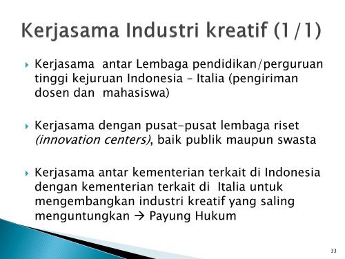 Industri Kreatif di Italia - Indonesia Kreatif