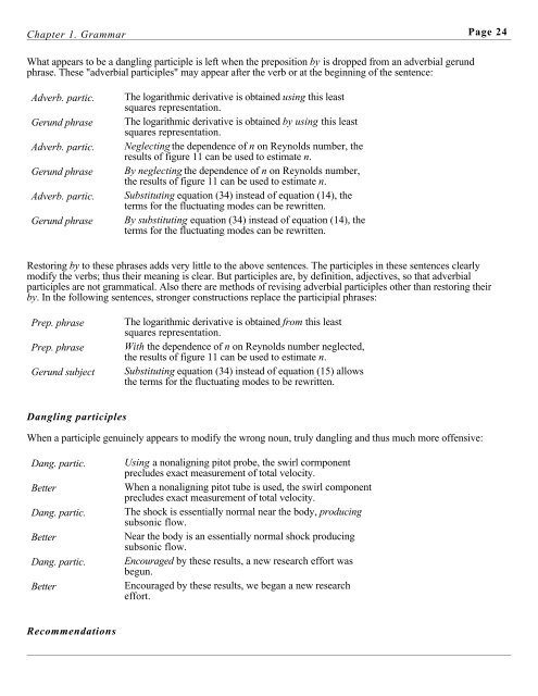 Grammar, Punctuation and Capitalization - Handbook for Technical ...