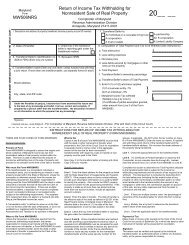 Return of Income Tax Withholding for Nonresident Sale of Real ...