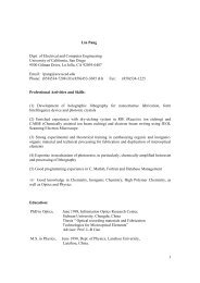 Resume of Lin Pang for web