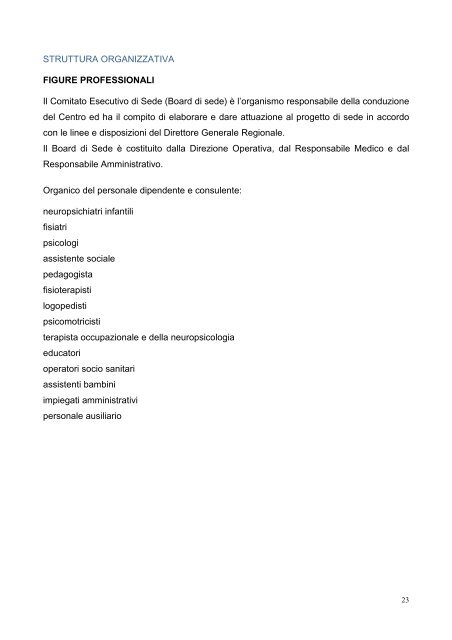 carta dei servizi sede di Lecco - IRCCS Eugenio Medea