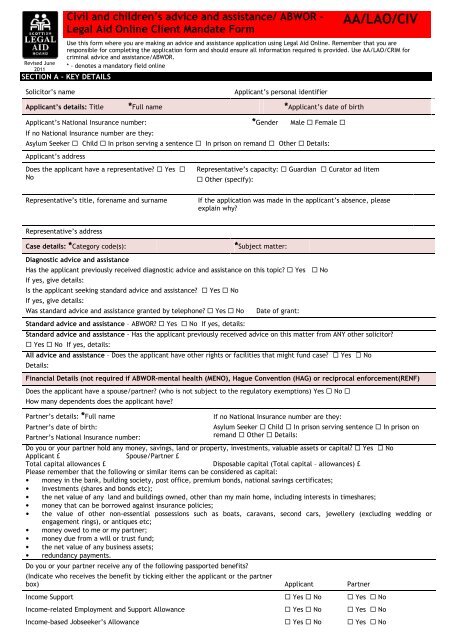 AA/LAO/CIV - Scottish Legal Aid Board
