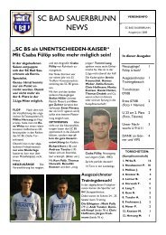 1.Ausgabe - SC Bad Sauerbrunn