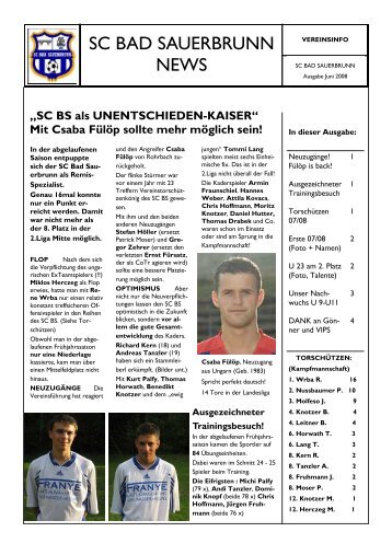 1.Ausgabe - SC Bad Sauerbrunn