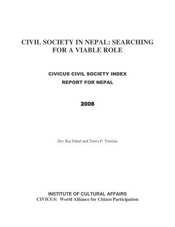 civil society in nepal - Civicus