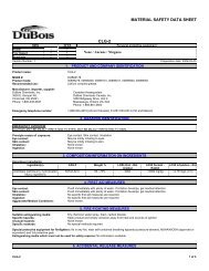 MSDS - DuBois Chemicals Online Store