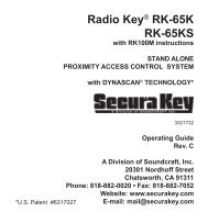 Radio Key® RK-65K RK-65KS - Secura Key