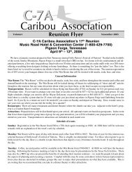 Reunion Flyer - The C-7A Caribou Association