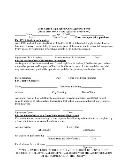 Prom Papers.pdf - John Carroll Catholic High School