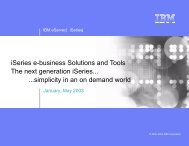 iSeries e-business Solutions and Tools The next generation ... - IBM