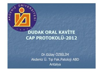 DUDAK ORAL KAVÄ°TE CAP PROTOKOLÃ-2012