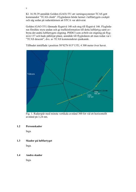 Slutrapport RL 2013:11 Allvarligt tillbud mellan luftfartygen PH-DCI ...