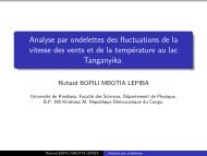 Analyse par ondelettes des fluctuations de la vitesse des vents et de ...