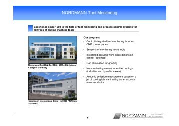 NORDMANN Tool Monitoring