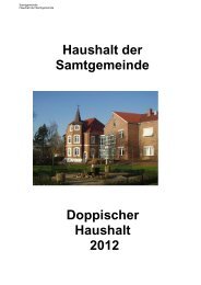 Teilfinanzplan 2012 - Samtgemeinde Lengerich