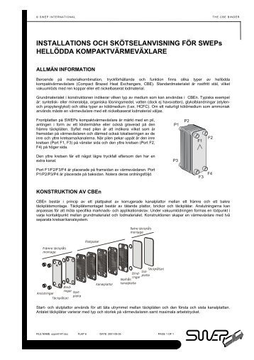 INSTALLATIONS OCH SKÃTSELANVISNING FÃR SWEPs ...