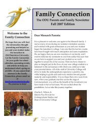 the Family Connection - Old Dominion University