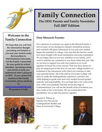 the Family Connection - Old Dominion University