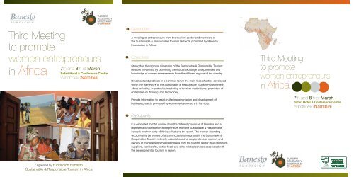 Traptico Namibia Turismo Solidario Y Sostenible En A Frica