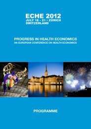 ECHE 2012 - European Conference on Health Economics