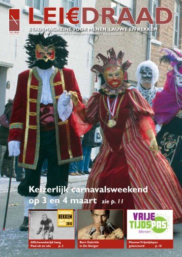 keizerlijk carnavalsweekend op 3 en 4 maart zie p. 11 - Menen