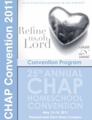 Convention Program - Christian Homeschool Association of ...