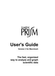 Prism 3 Mac User's Guide - GraphPad