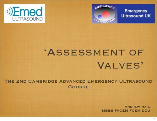 'Assessment of Valves' - Emergency Ultrasound