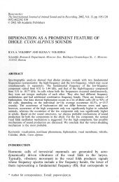 biphonation as a prominent feature of dhole cuon alpinus sounds