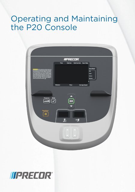 Details about   Precor P20 TRM823 Treadmill Display Overlay Keypad 