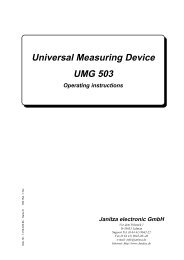 Universal Measuring Device UMG 503 - Janitza Electronics GmbH