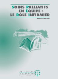 Soins palliatifs en Ã©quipe : le rÃ´le infirmier - Institut upsa de la douleur