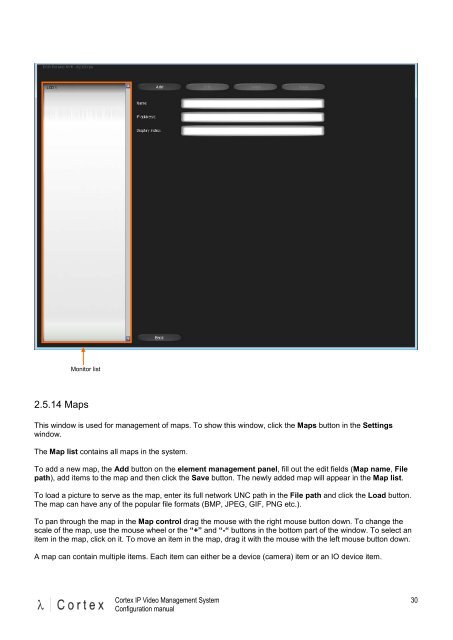 CORTEX- VMS Configuration manual - Qvis Security