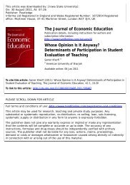 Whose Opinion Is It Anyway? Determinants of Participation in ...