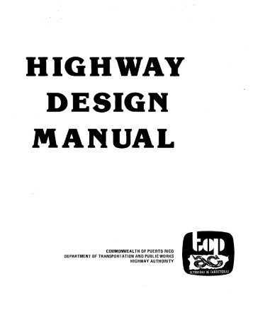 highway design manual - DTOP