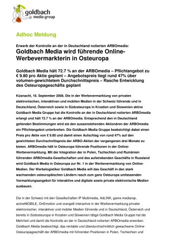 Onlinevermarktung Osteuropa - Goldbach Group