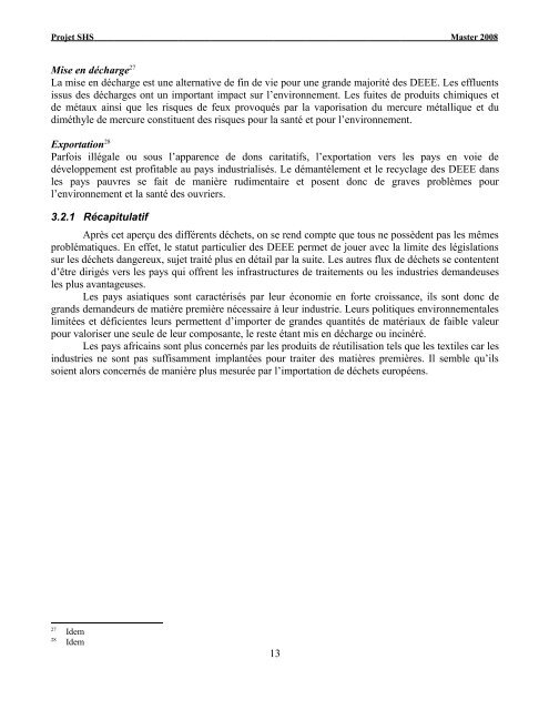 Les déchets et la mondialisation des déchets électroniques ... - CDH