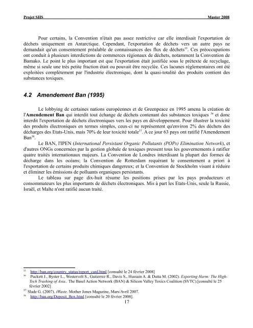 Les déchets et la mondialisation des déchets électroniques ... - CDH