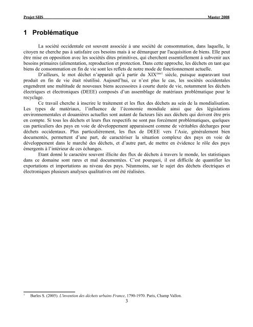 Les déchets et la mondialisation des déchets électroniques ... - CDH