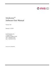 IrisAccess 4000 Software Requirement Specification - Iris ID