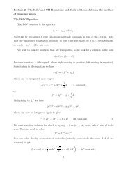 Lecture 2: The KdV and CH Equations and their soliton solutions ...