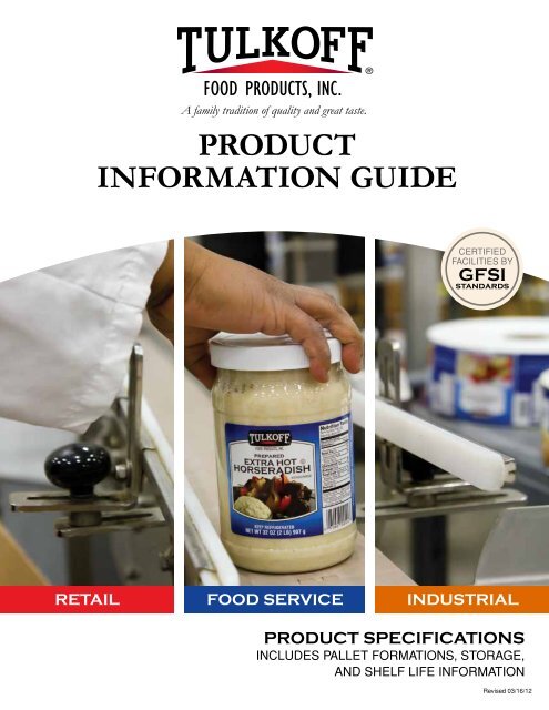 PRODUCT INFORMATION GUIDE - Tulkoff Food Products