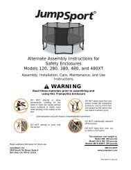 JS Safety Enclosure - For Smaller Trampolines (INS-P ... - JumpSport