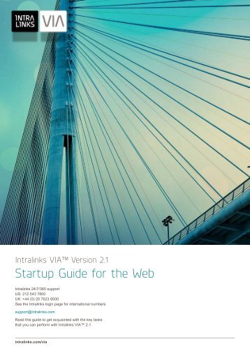 IntraLinks VIA for the Web Startup Guide