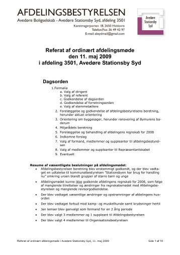 Referat (pdf) - AvedÃ¸re Stationsby Syd