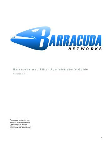 Configuring the Barracuda Web Filter - Barracuda Networks