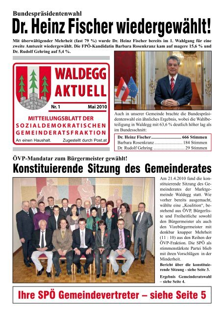 Nummer 1/2010 - waldegg.spoe.at - SPÃ