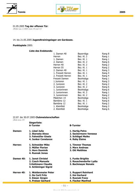 TSV Chronik 2005 - TSV Forstenried