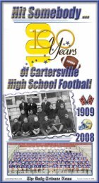 Hit Somebody: 100 years of Cartersville Football - Associated Press ...