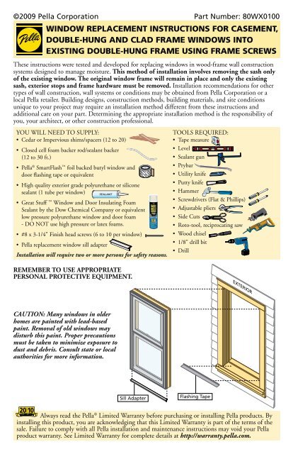 Window Replacement Instructions For